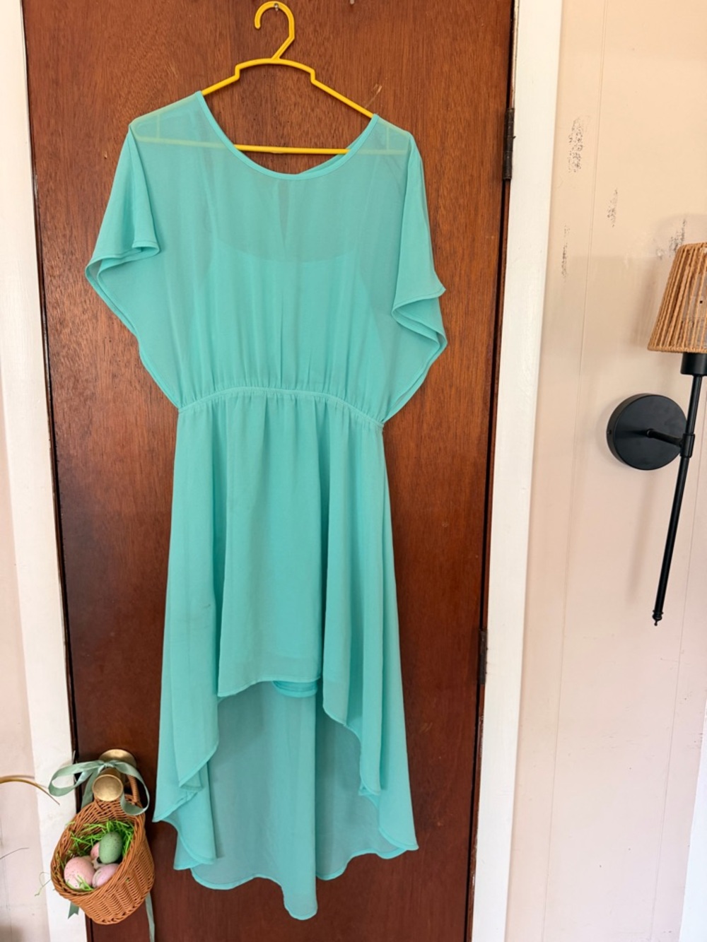 Forever 21 Mint Teal Hi-Low Midi Dress